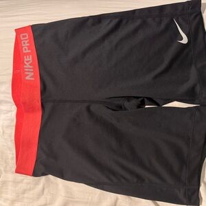 Nike Pro Womens black and Coral Shorts